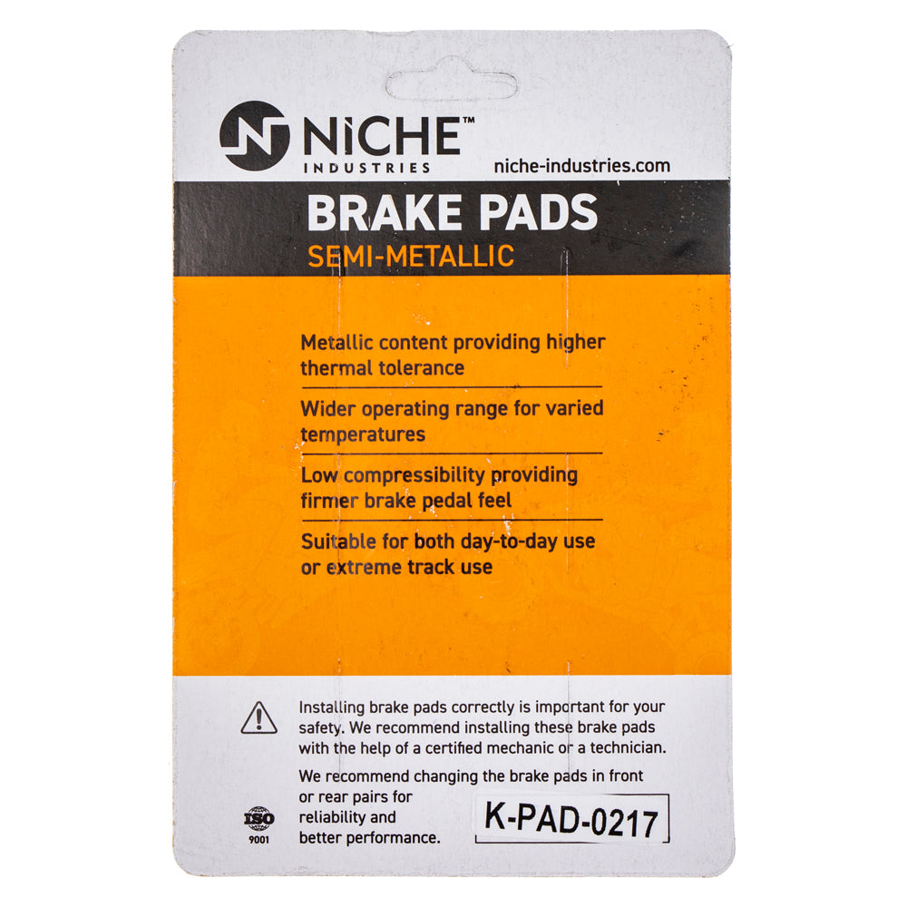 NICHE 519-KPA2439D Semi-Metallic Brake Pads for zOTHER Kawasaki Z1000