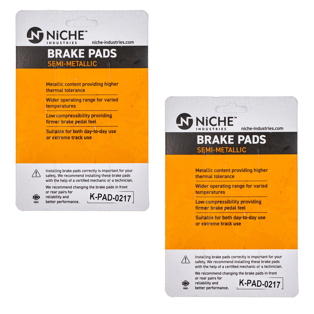 NICHE 519-KPA2439D Brake Pad Set 2-Pack for zOTHER Kawasaki Z1000