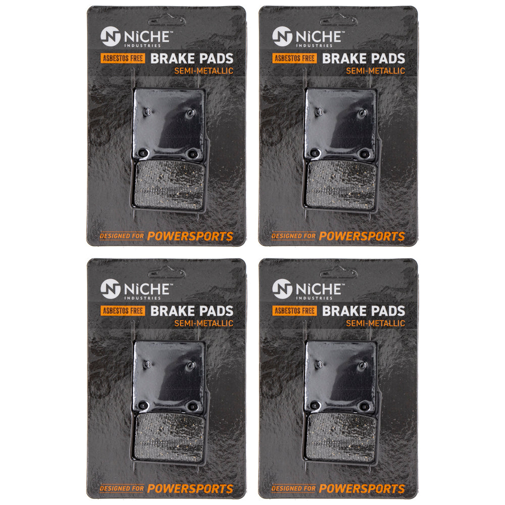 Rear Brake Pads Kit Semi-Metallic 4-Pack for Kawasaki ZRX1200R ZRX1100 Ninja 43082-1200 NICHE 519-KPA2431D