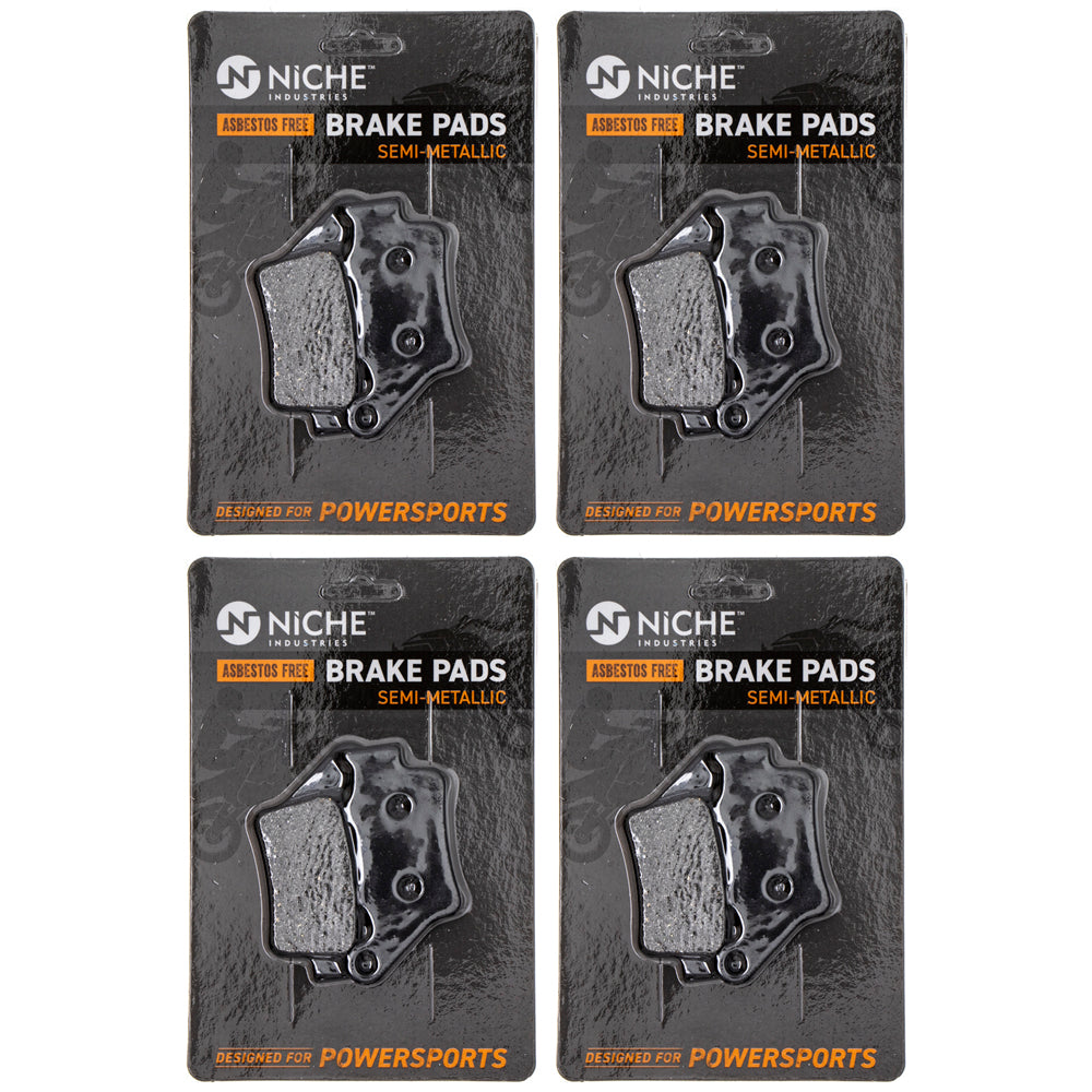 Rear Brake Pads Kit Semi-Metallic 4-Pack for KTM Husqvarna Poulan Craftsman AYP RedMax NICHE 519-KPA2442D