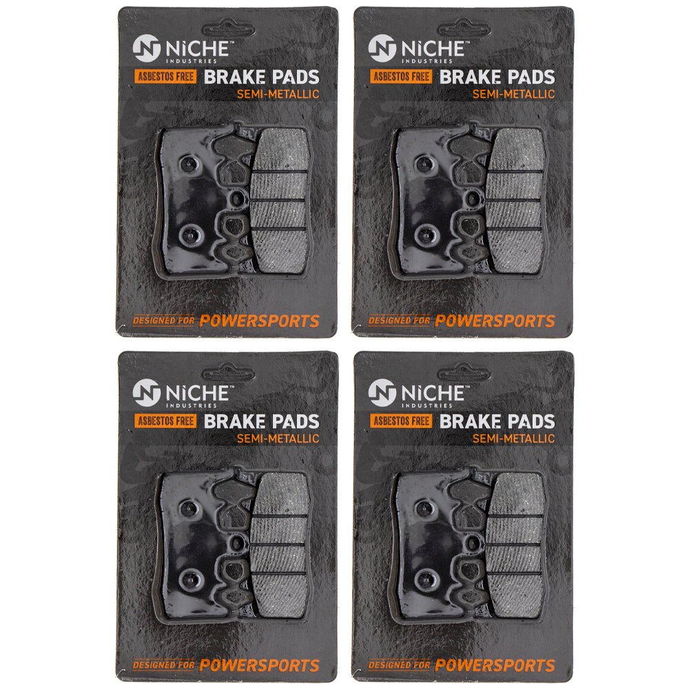 Front Semi-Metallic Brake Pad Set 4-Pack for zOTHER Triumph Ducati BMW XDiavel Tiger NICHE 519-KPA2446D