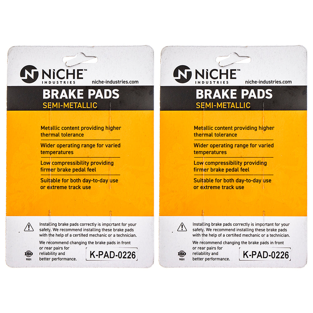 NICHE 519-KPA2448D Brake Pad Set 2-Pack for zOTHER BMW K1300S K1300R
