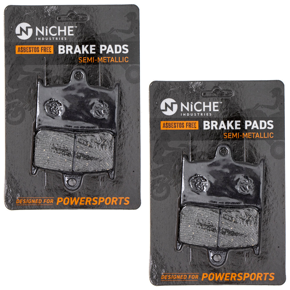 Front Semi-Metallic Brake Pad Set 2-Pack for Suzuki RF900RV Bandit 59300-17811 59100-27840 NICHE 519-KPA2449D