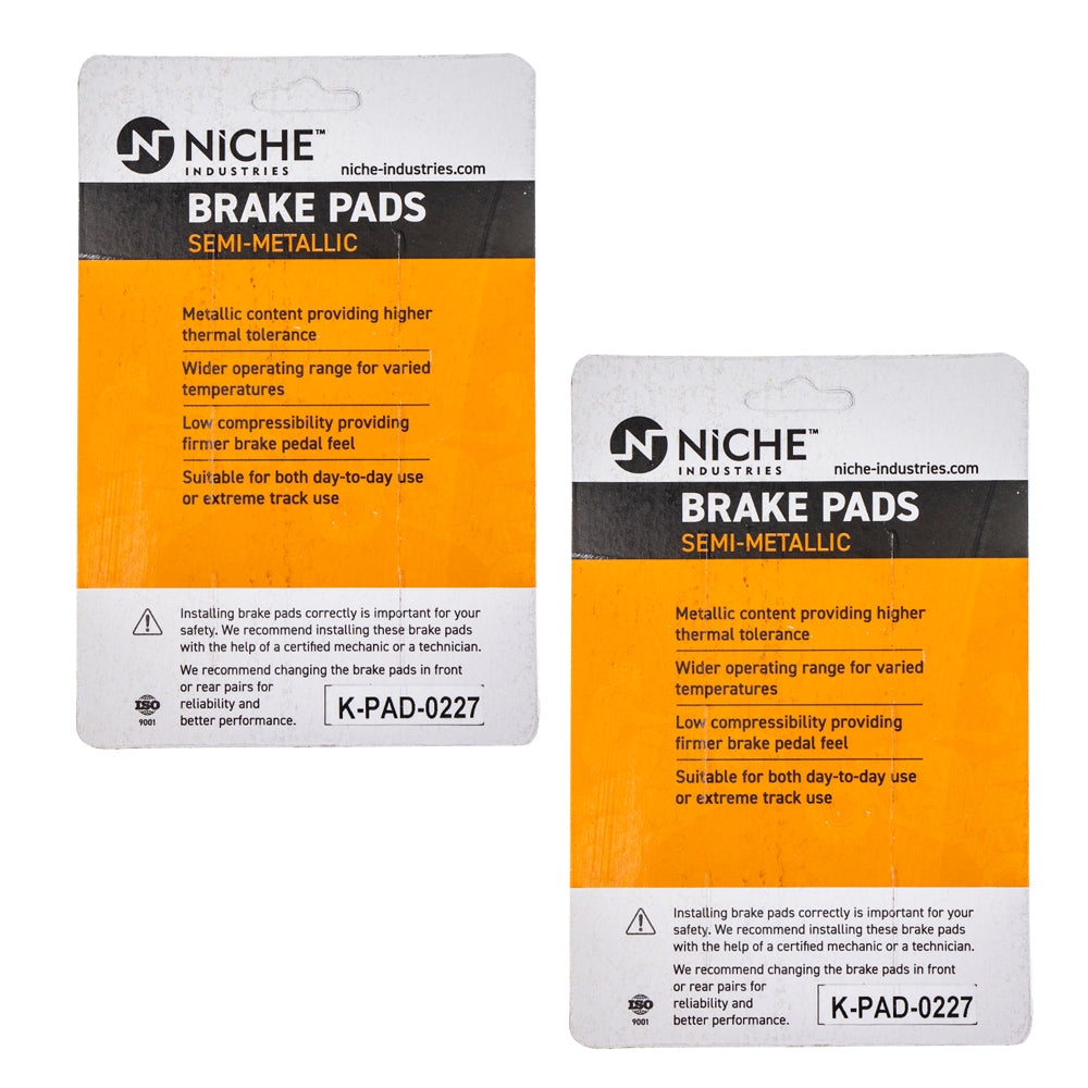 NICHE 519-KPA2449D Brake Pad Set 2-Pack for Suzuki RF900RV Bandit