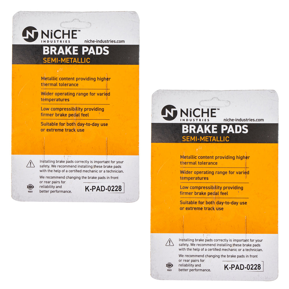 NICHE 519-KPA2440D Brake Pad Set 2-Pack for zOTHER Honda Hornet