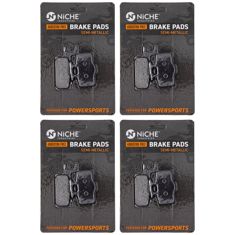 Front Semi-Metallic Brake Pad Set 4-Pack for zOTHER Kawasaki KX65 43082-1242 43082-0042 NICHE 519-KPA2441D