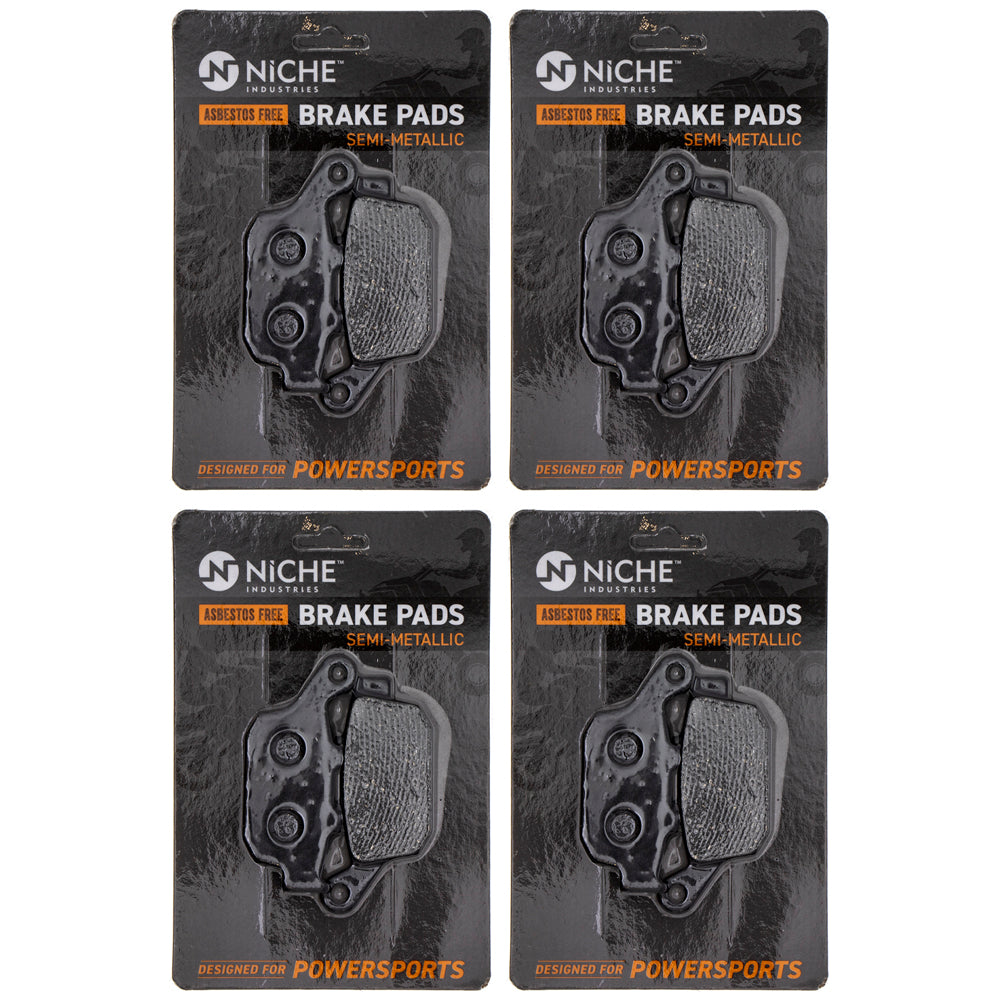 Rear Brake Pads Kit Semi-Metallic 4-Pack for Suzuki Honda SFV650 GW250 CBR300R CBR250R NICHE 519-KPA2452D