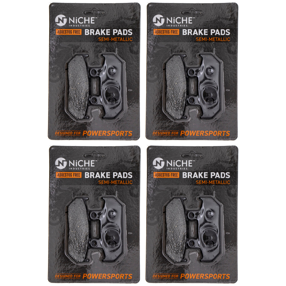 Rear Brake Pads Kit Semi-Metallic 4-Pack for Suzuki Burgman 69100-10860 69102-05890 NICHE 519-KPA2455D