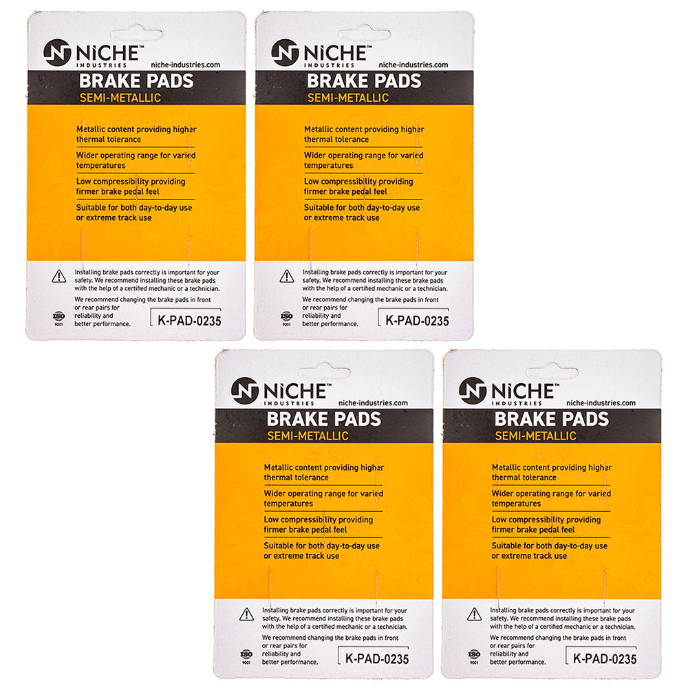 NICHE 519-KPA2457D Brake Pad Set 4-Pack for zOTHER BMW R1200CL