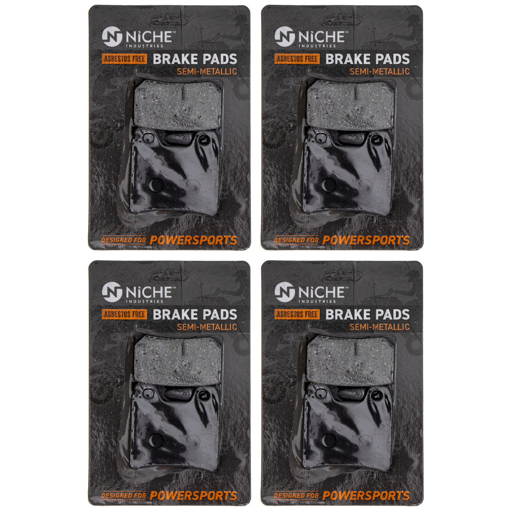 Rear Brake Pads Kit Semi-Metallic 4-Pack for Yamaha FZ1 5LV-W0046-50-00 NICHE 519-KPA2459D