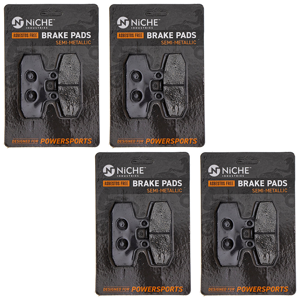 Front Semi-Metallic Brake Pad Set 4-Pack for zOTHER Shadow Rebel Mana 06455-KEB-902 NICHE 519-KPA2451D