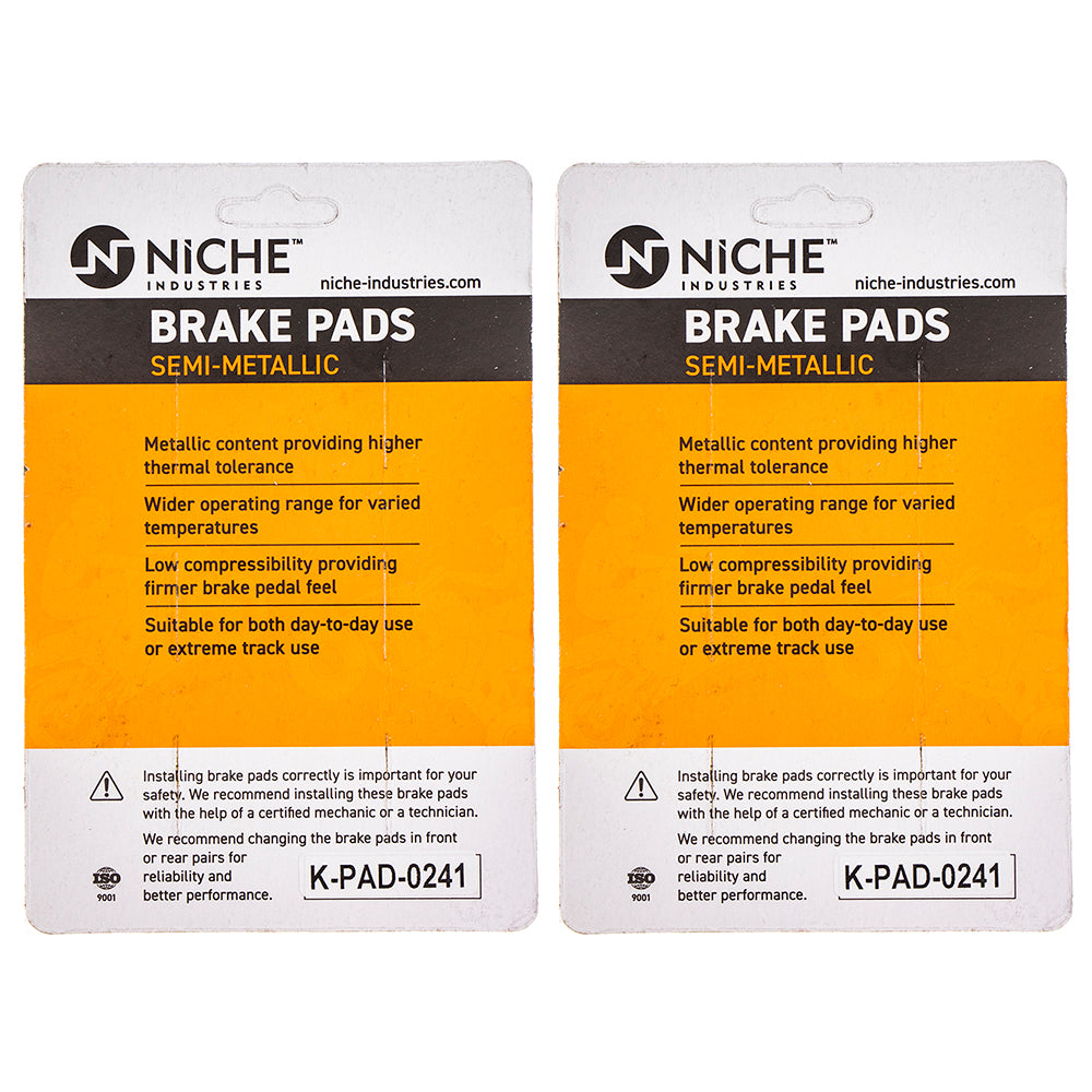 NICHE 519-KPA2463D Brake Pad Set 2-Pack for zOTHER Honda Super 919