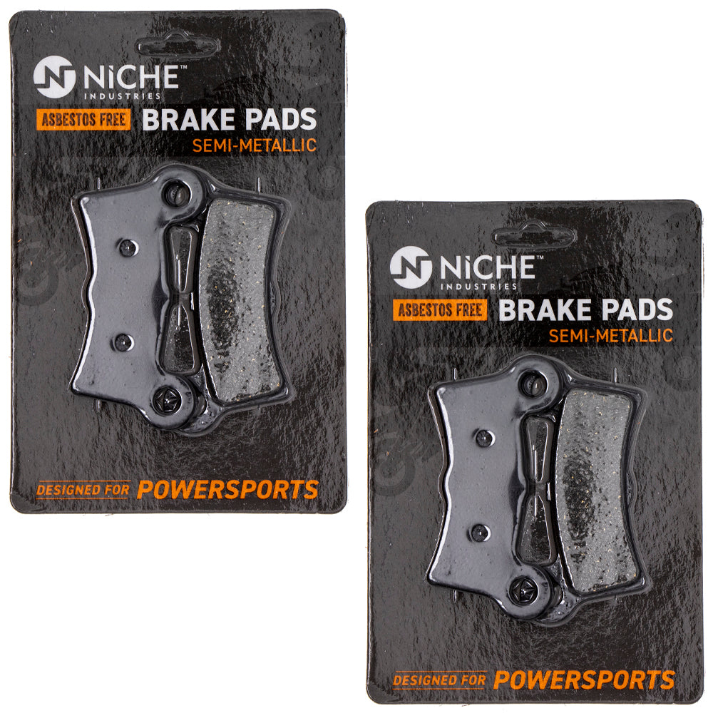 Rear Brake Pads Kit Semi-Metallic 2-Pack for Harley Davidson Tri Street 83911-09B NICHE 519-KPA2468D