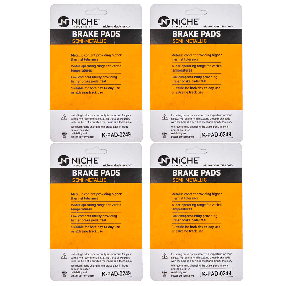 NICHE 519-KPA2461D Brake Pad Set 4-Pack for zOTHER Honda CRF300LS