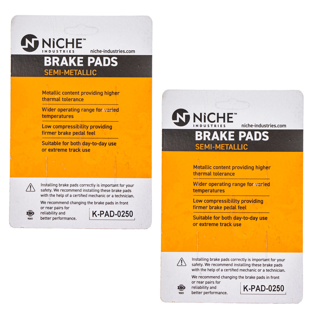 NICHE 519-KPA2472D Brake Pad Set 2-Pack for zOTHER Yamaha YZF750R