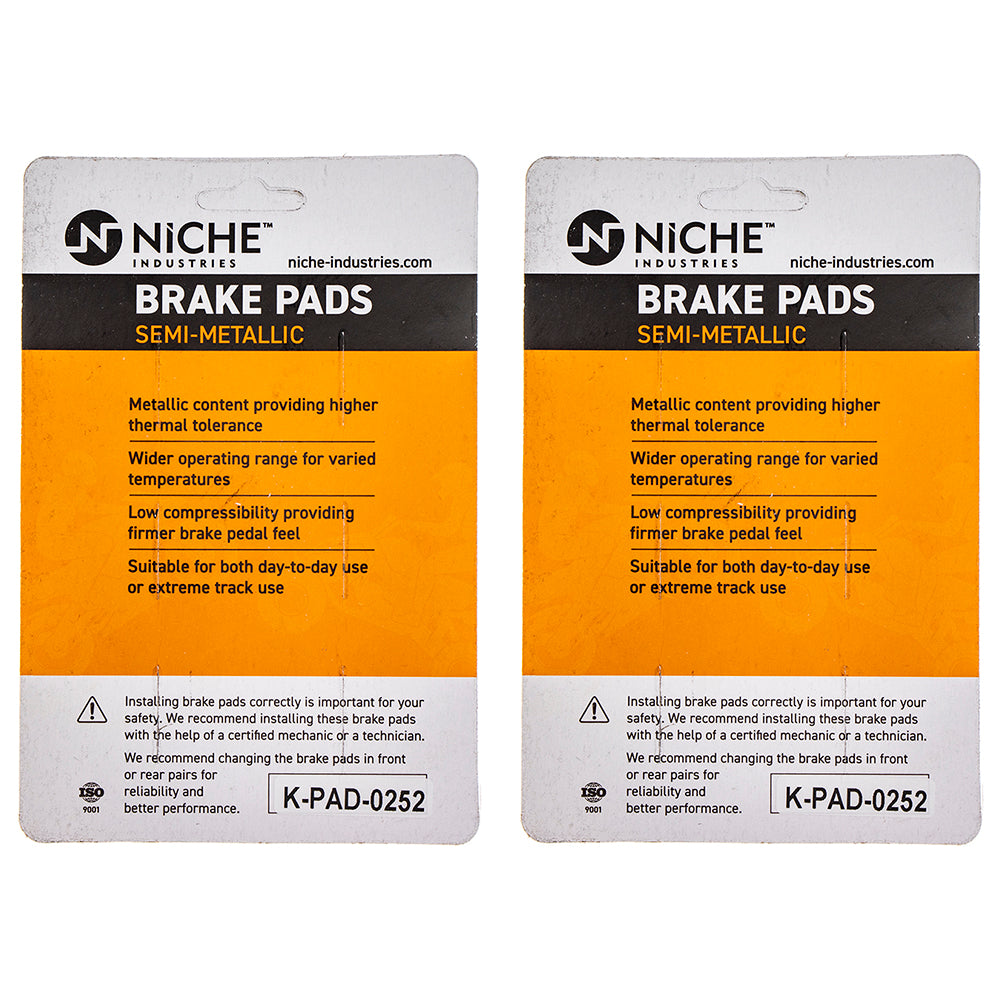 NICHE 519-KPA2474D Brake Pad Set 2-Pack for KTM TC85 Freeride 85 200