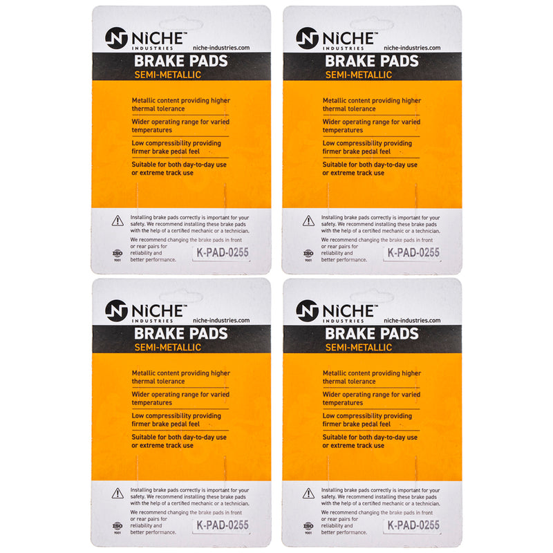 NICHE 519-KPA2477D Brake Pad Set 4-Pack for zOTHER BMW K1600GTL