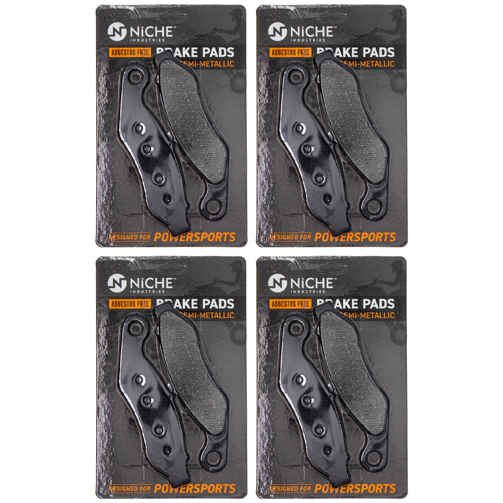 Front Semi-Metallic Brake Pad Set 4-Pack for Harley Davidson Tri Freewheeler 41300027 NICHE 519-KPA2479D