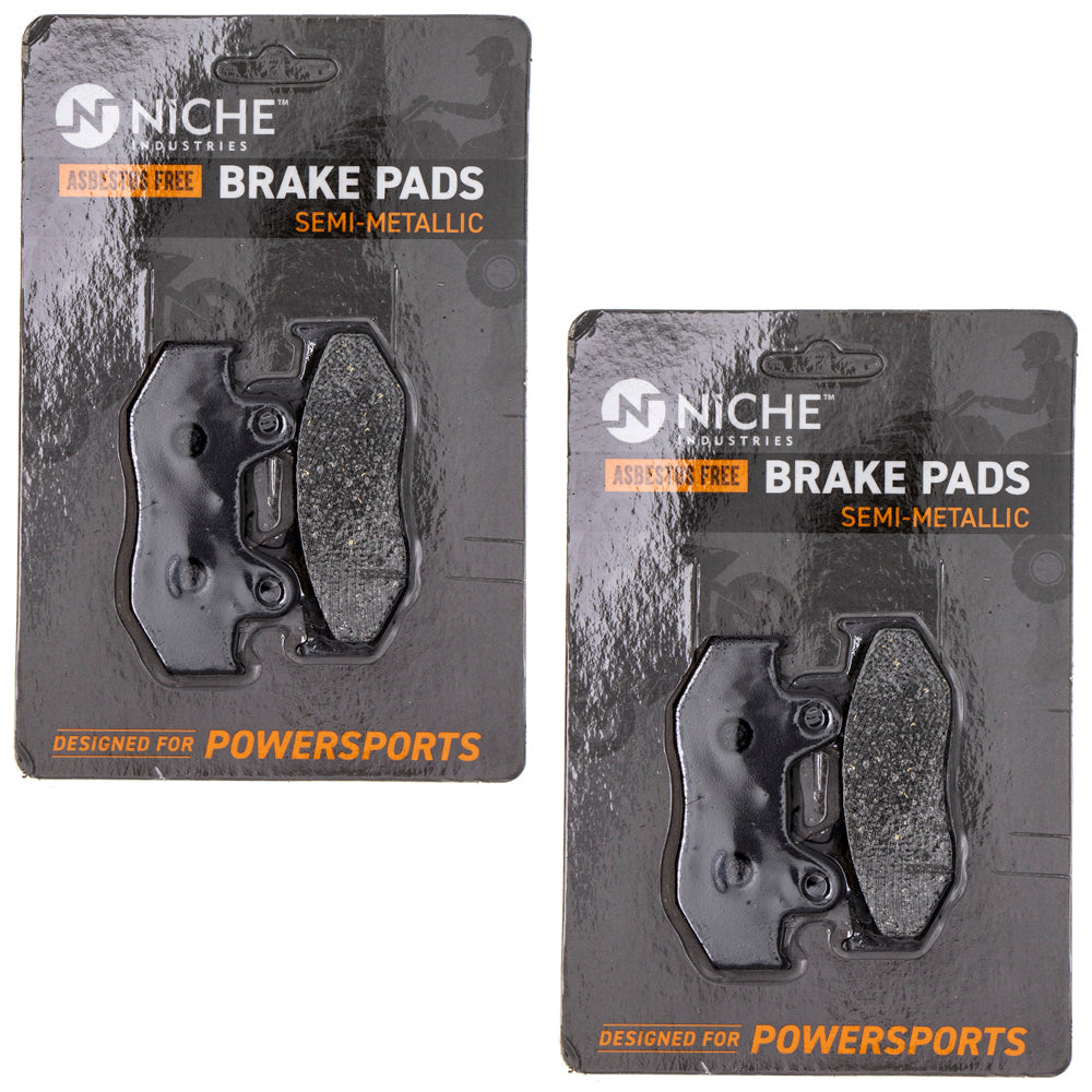 Rear Semi-Metallic Brake Pad Set 2-Pack for Suzuki Burgman 69100-14890 NICHE 519-KPA2470D