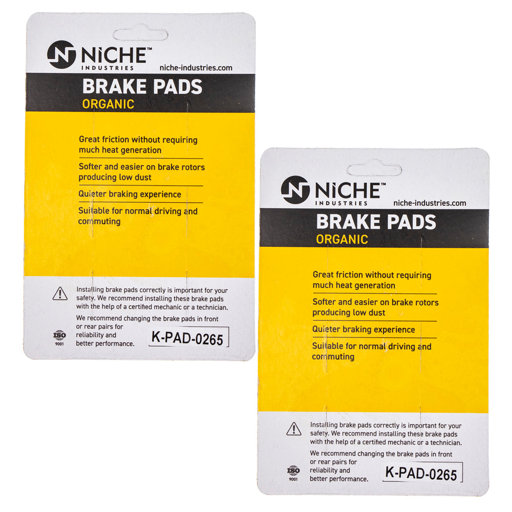 NICHE 519-KPA2487D Rear Brake Pads Set 2-Pack for zOTHER Honda Expert