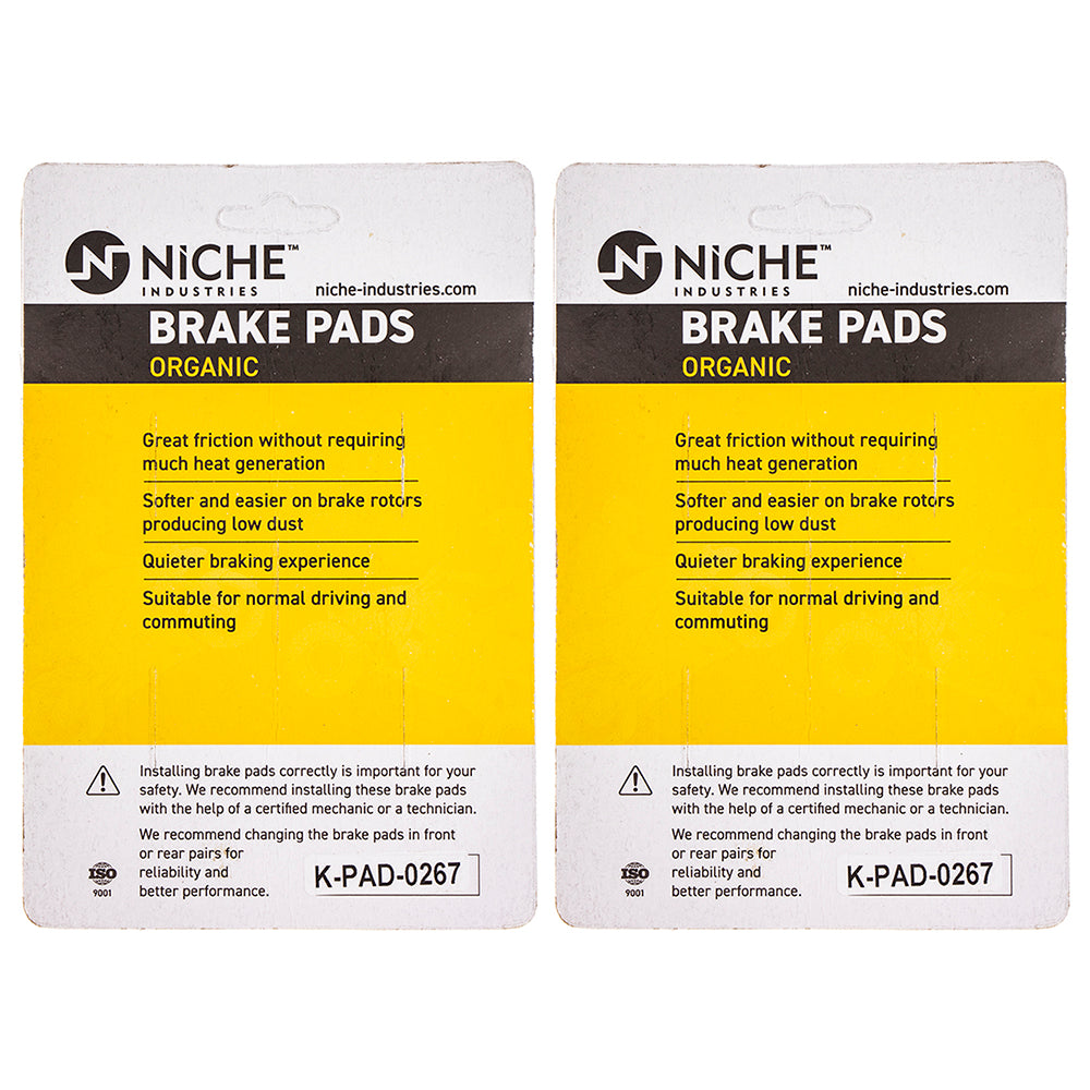 NICHE 519-KPA2489D Brake Pad Set 2-Pack for zOTHER Victory Polaris