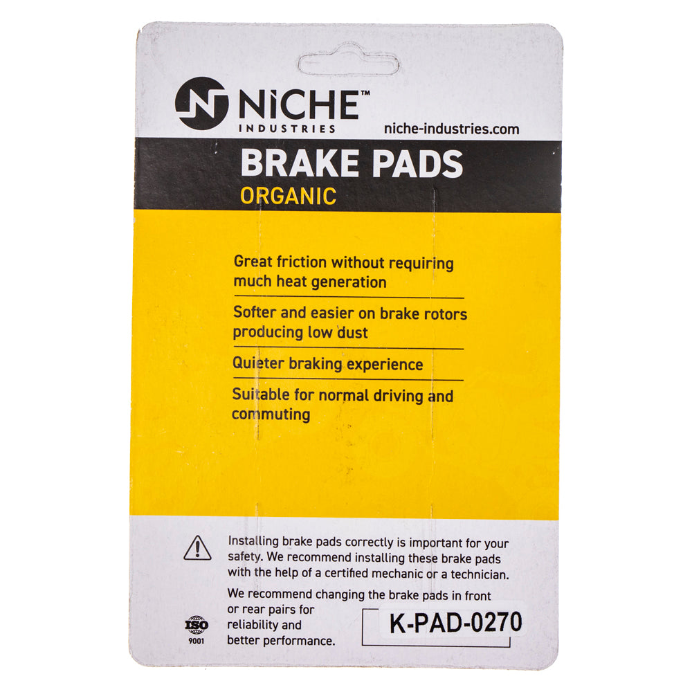 NICHE 519-KPA2492D Rear Organic Brake Pad Set for zOTHER KTM BMW 560