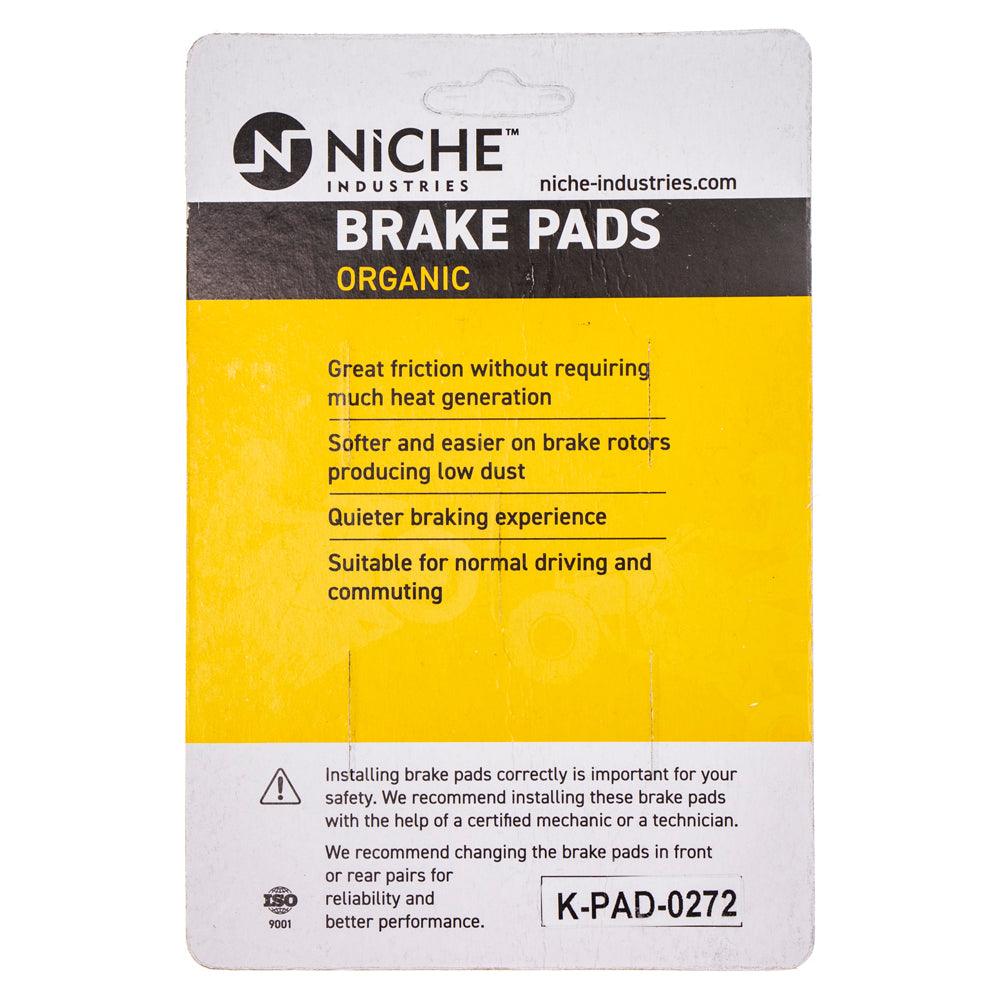 NICHE 519-KPA2494D Brake Pad Kit Front/Rear 3-Pack for zOTHER Victory