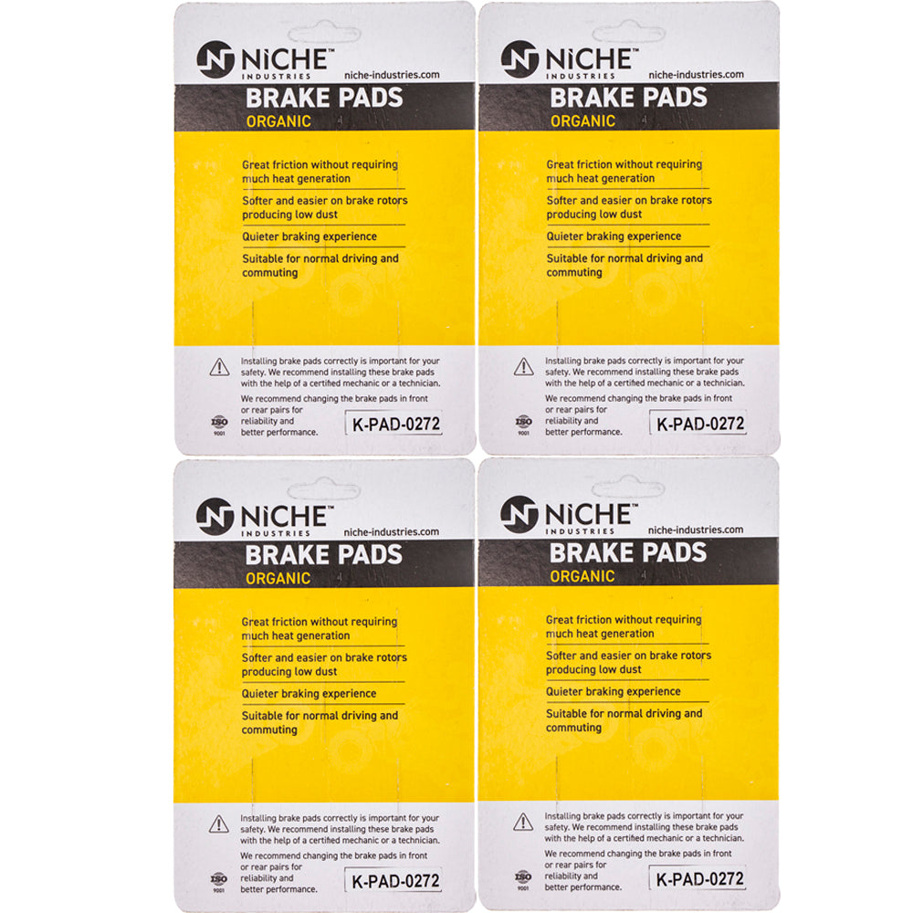 NICHE 519-KPA2494D Brake Pad Set 4-Pack for zOTHER Victory Triumph