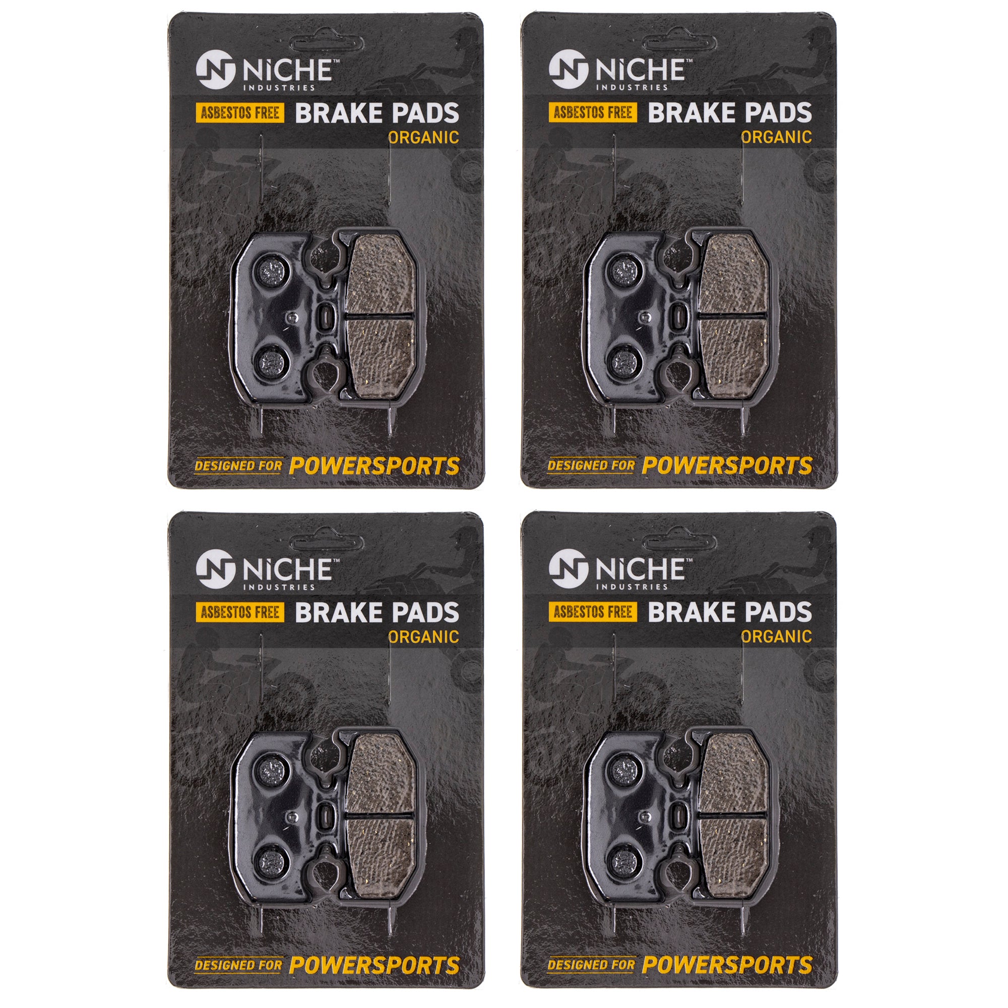 Rear Brake Pads Set 4-Pack for zOTHER Yamaha Suzuki Kawasaki RM125 KX500 KX250 KX125 NICHE 519-KPA2499D