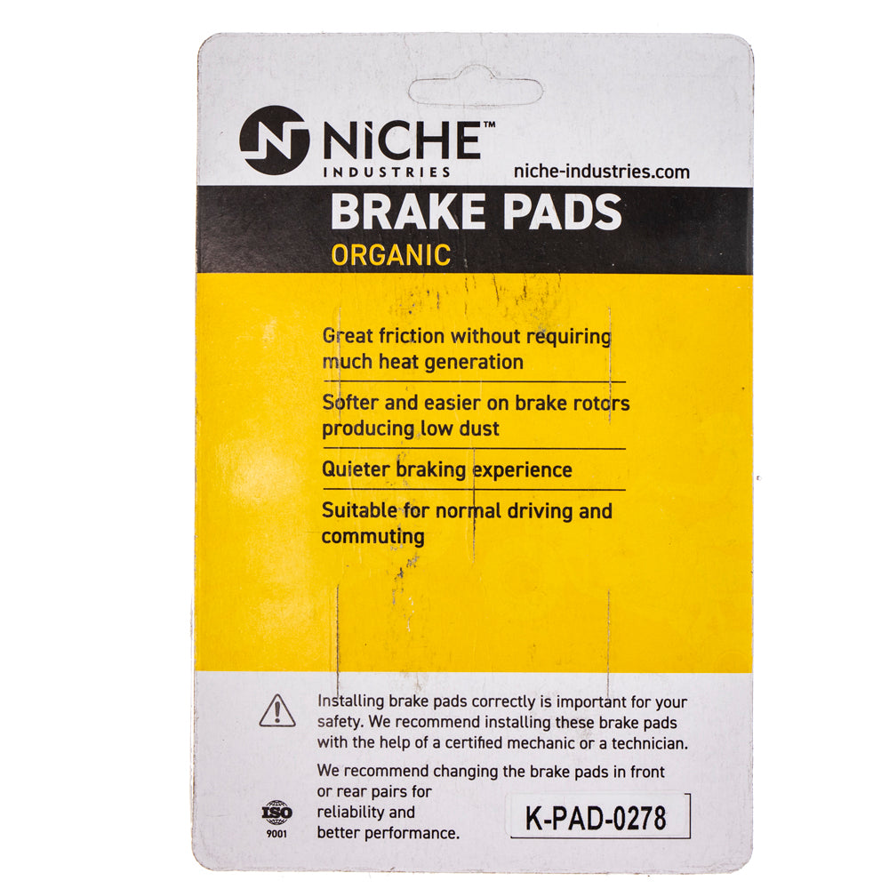 NICHE 519-KPA2490D Front Brake Pads Set 4-Pack for zOTHER Yamaha