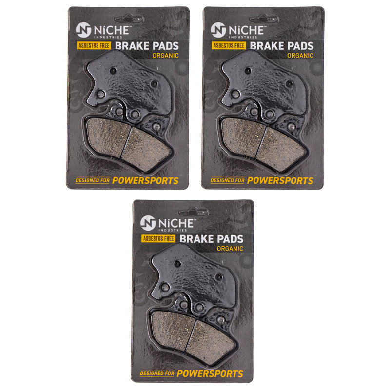 Brake Pad Set (Front & Rear) 3-Pack for Harley Davidson V Stryker SR400 Royal 44082-00E NICHE 519-KPA2491D