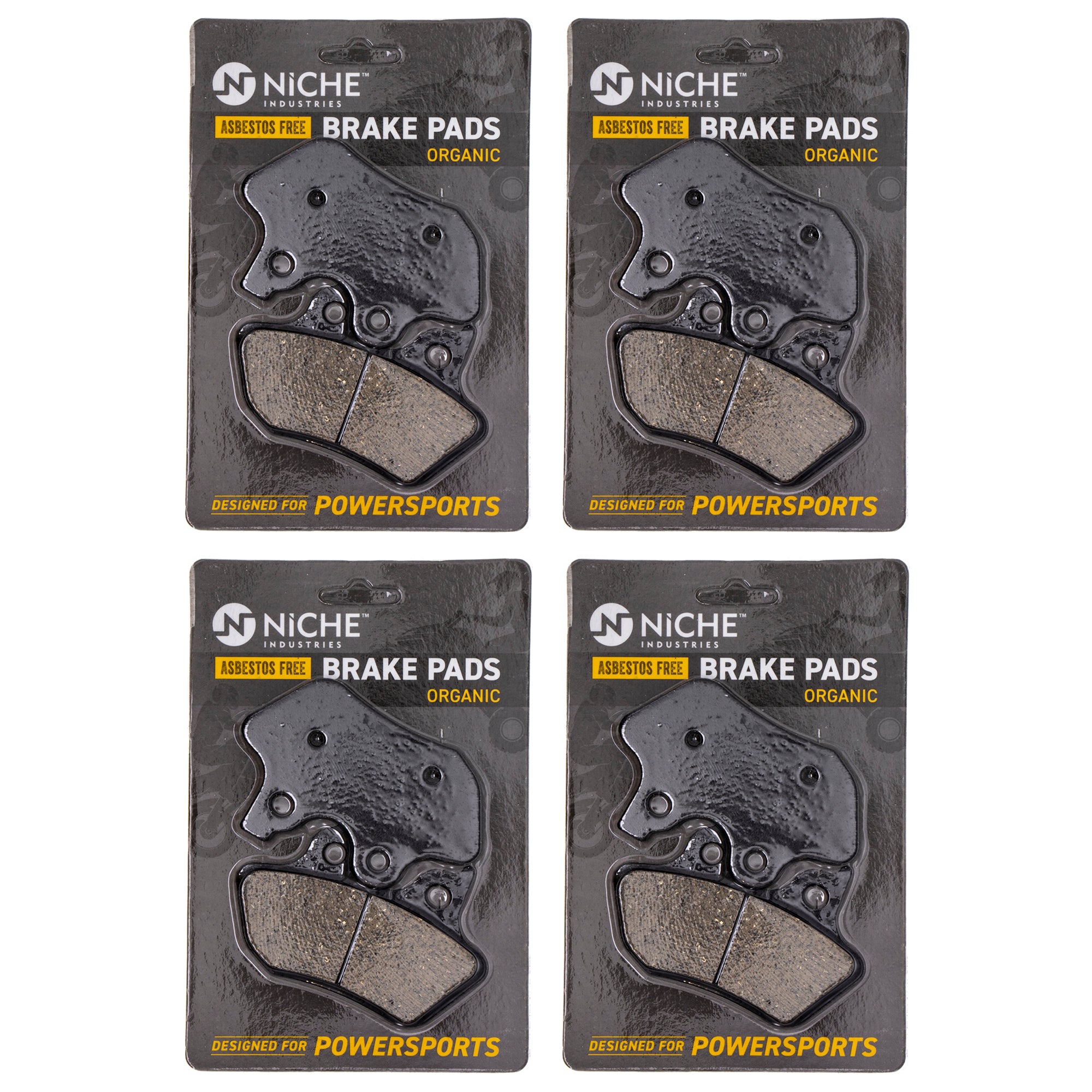 Brake Pad Set (Front & Rear) 4-Pack for Harley Davidson V Stryker SR400 Royal 44082-00E NICHE 519-KPA2491D