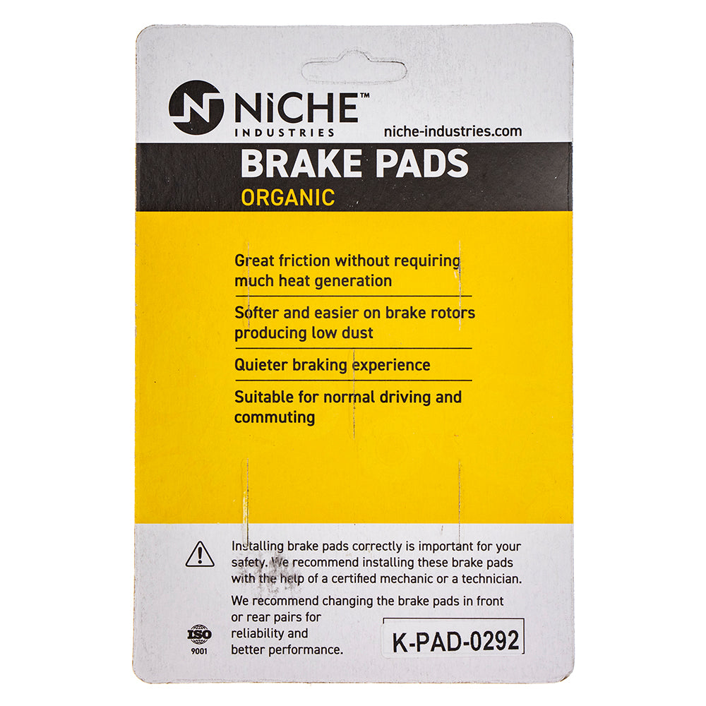NICHE 519-KPA2414D Rear Brake Pads Set 4-Pack for zOTHER Yamaha Vmax