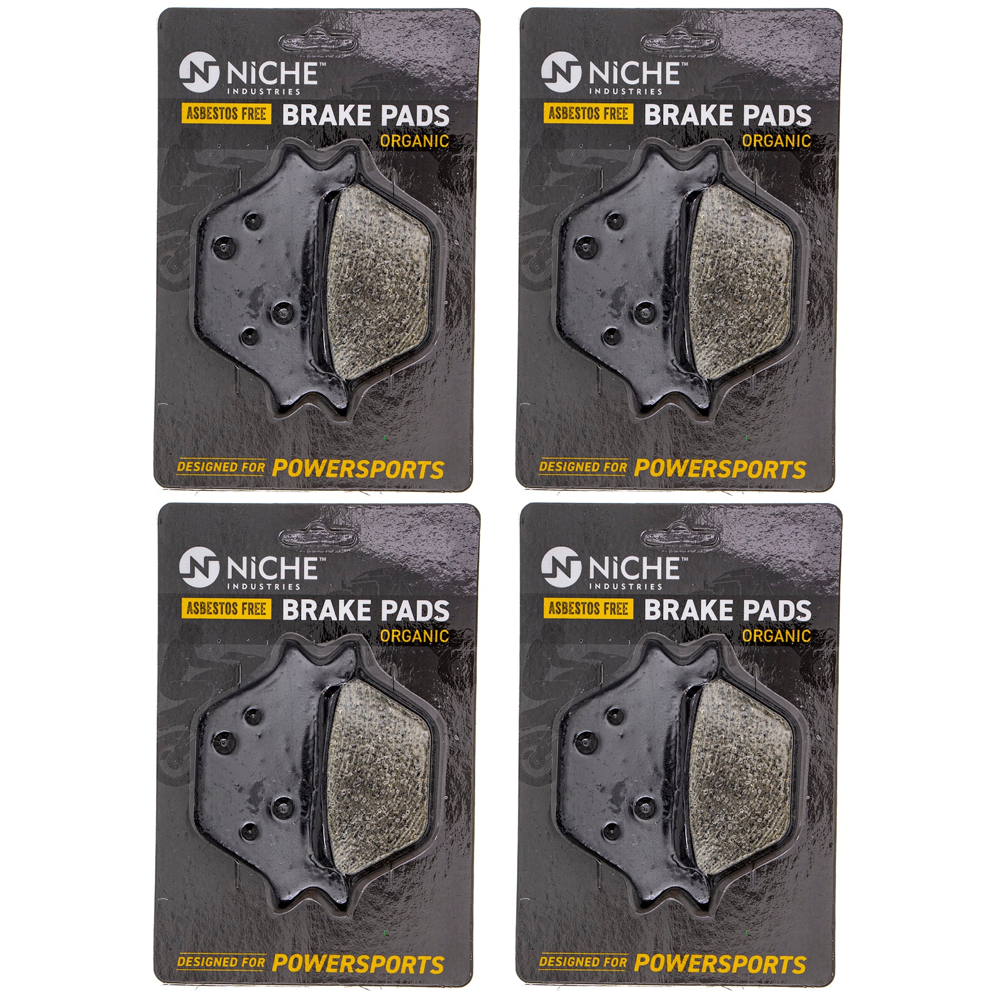 Rear Brake Pads Set 4-Pack for Harley Davidson Sportster Softail Night Heritage 44209-87D NICHE 519-KPA2410D