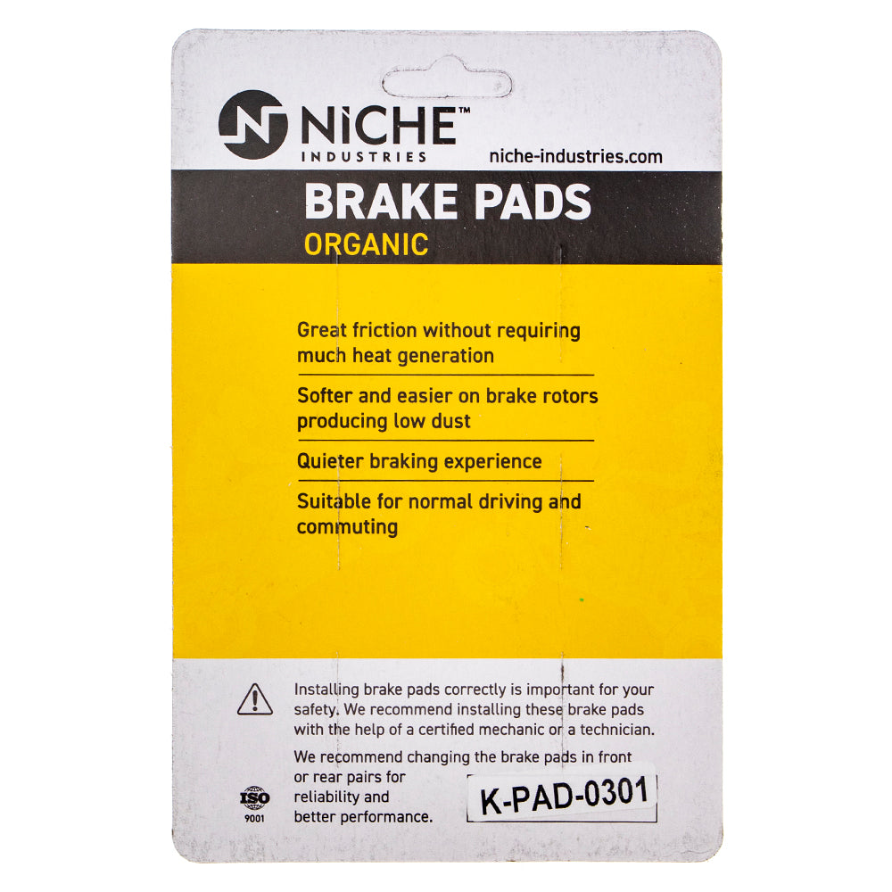 NICHE 519-KPA2523D Rear Brake Pads Set 4-Pack for zOTHER BMW S1000XR