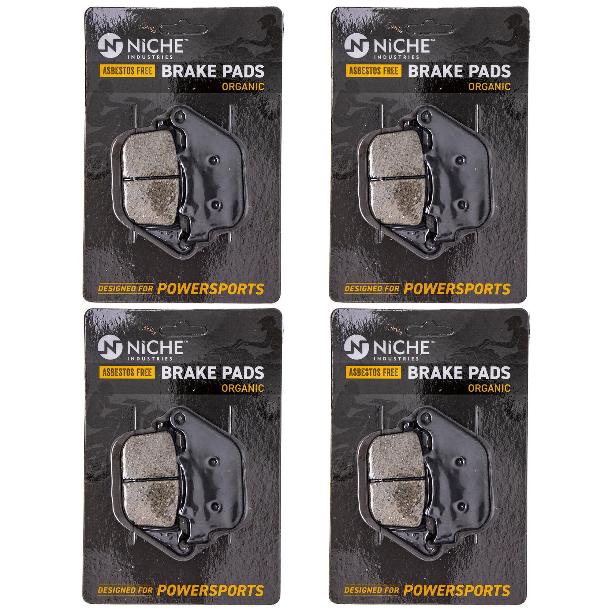 Rear Brake Pads Set 4-Pack for Harley Davidson Sportster Seventy Iron Forty 42029-07 NICHE 519-KPA2527D