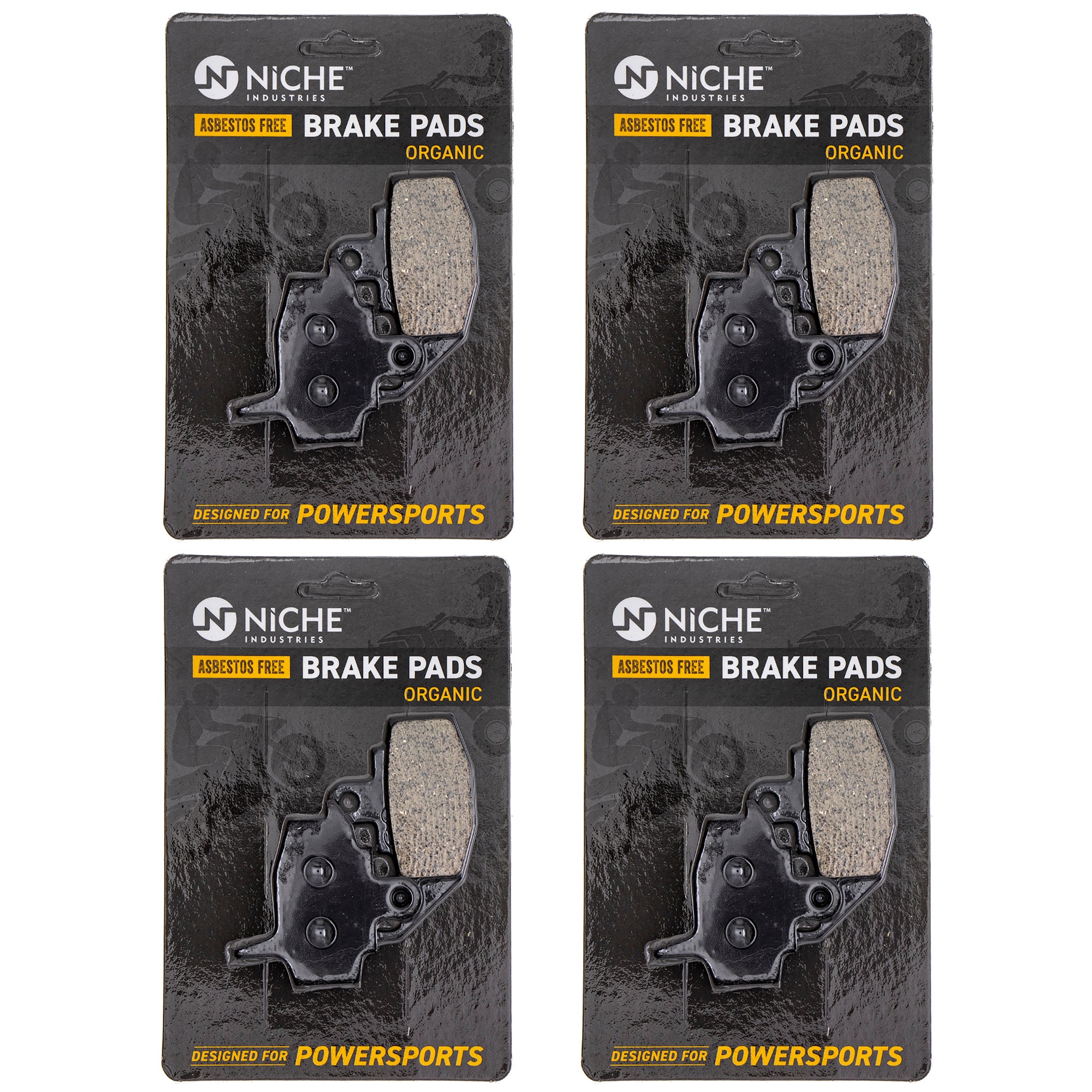 Front Brake Pads Set 4-Pack for Kawasaki KLR650 43082-1078 NICHE 519-KPA2533D