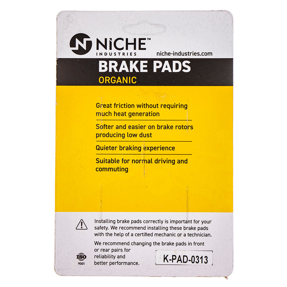 NICHE 519-KPA2535D Organic Brake Pads for zOTHER Kawasaki Honda