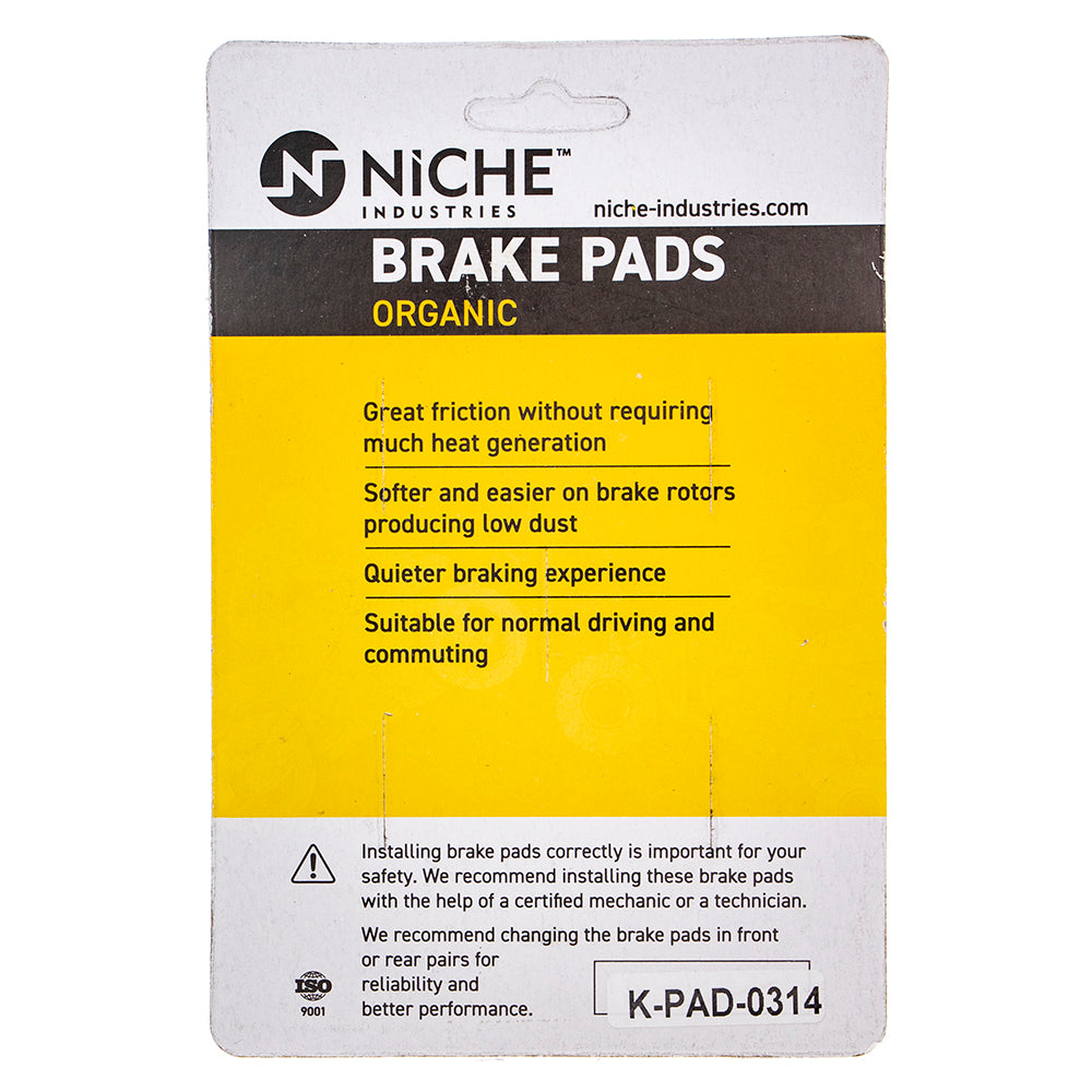 NICHE 519-KPA2536D Brake Pad Set 4-Pack for zOTHER Honda Stateline