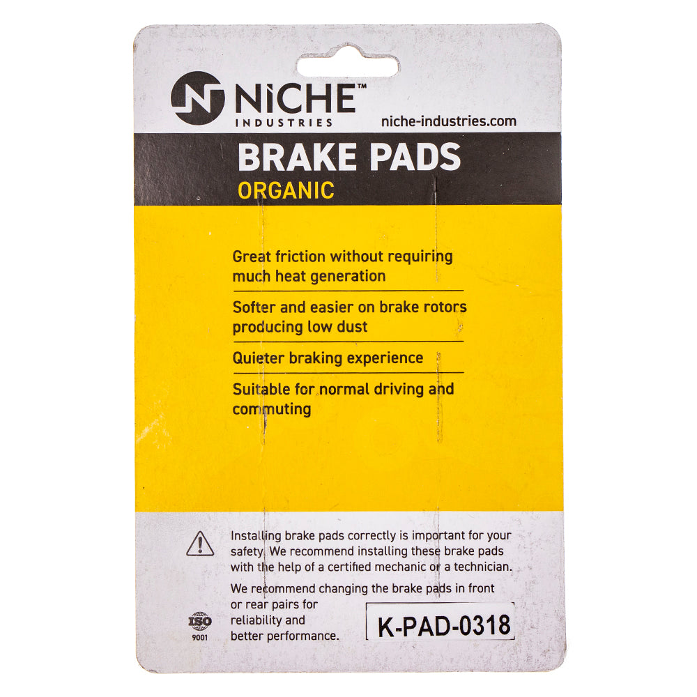 NICHE 519-KPA2530D Brake Pad Set 4-Pack for zOTHER Suzuki Kawasaki