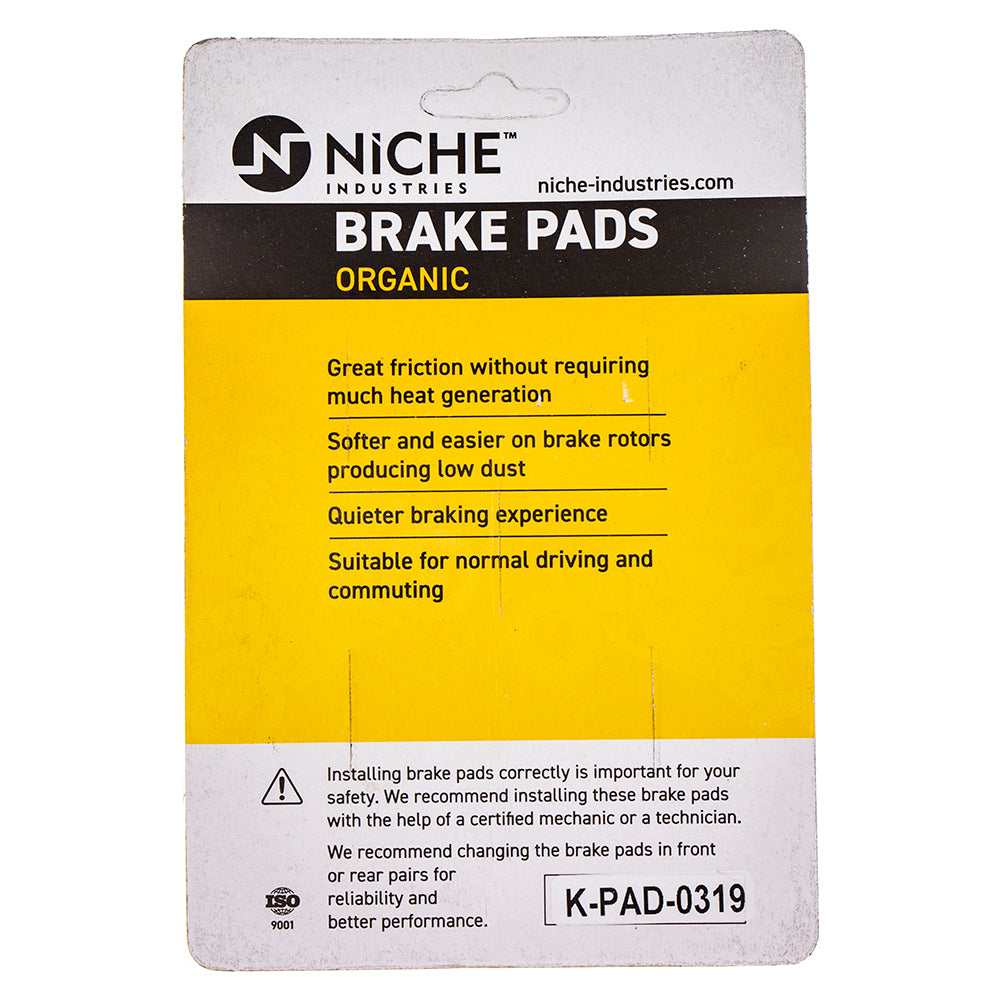 NICHE 519-KPA2531D Rear Brake Pads Set 2-Pack for Suzuki Intruder