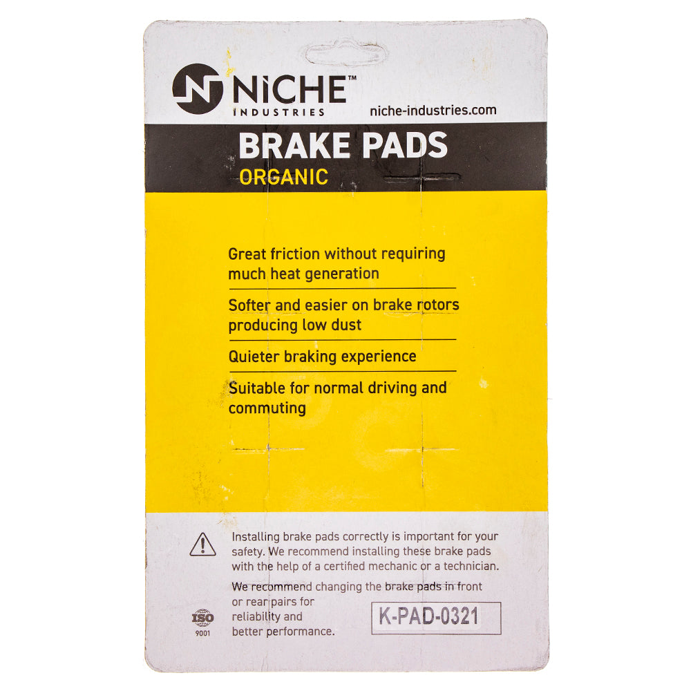NICHE 519-KPA2543D Rear Brake Pads Set 4-Pack for zOTHER Polaris