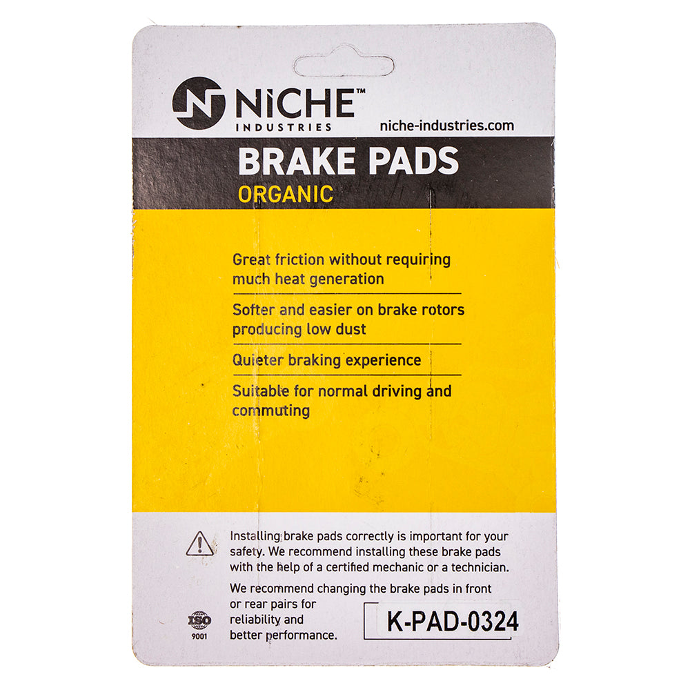 NICHE 519-KPA2546D Front Brake Pads Set 2-Pack for Suzuki RM85L RM85