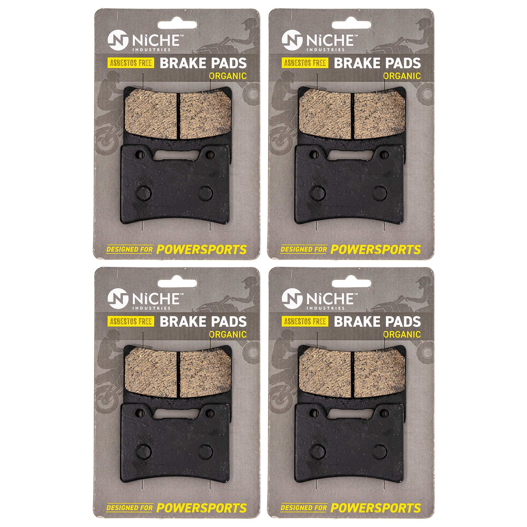 Front Brake Pads Set 4-Pack for zOTHER Yamaha YZF600R Vmax FZR600R FZR1000 3GM-W0045-03-00 NICHE 519-KPA2555D