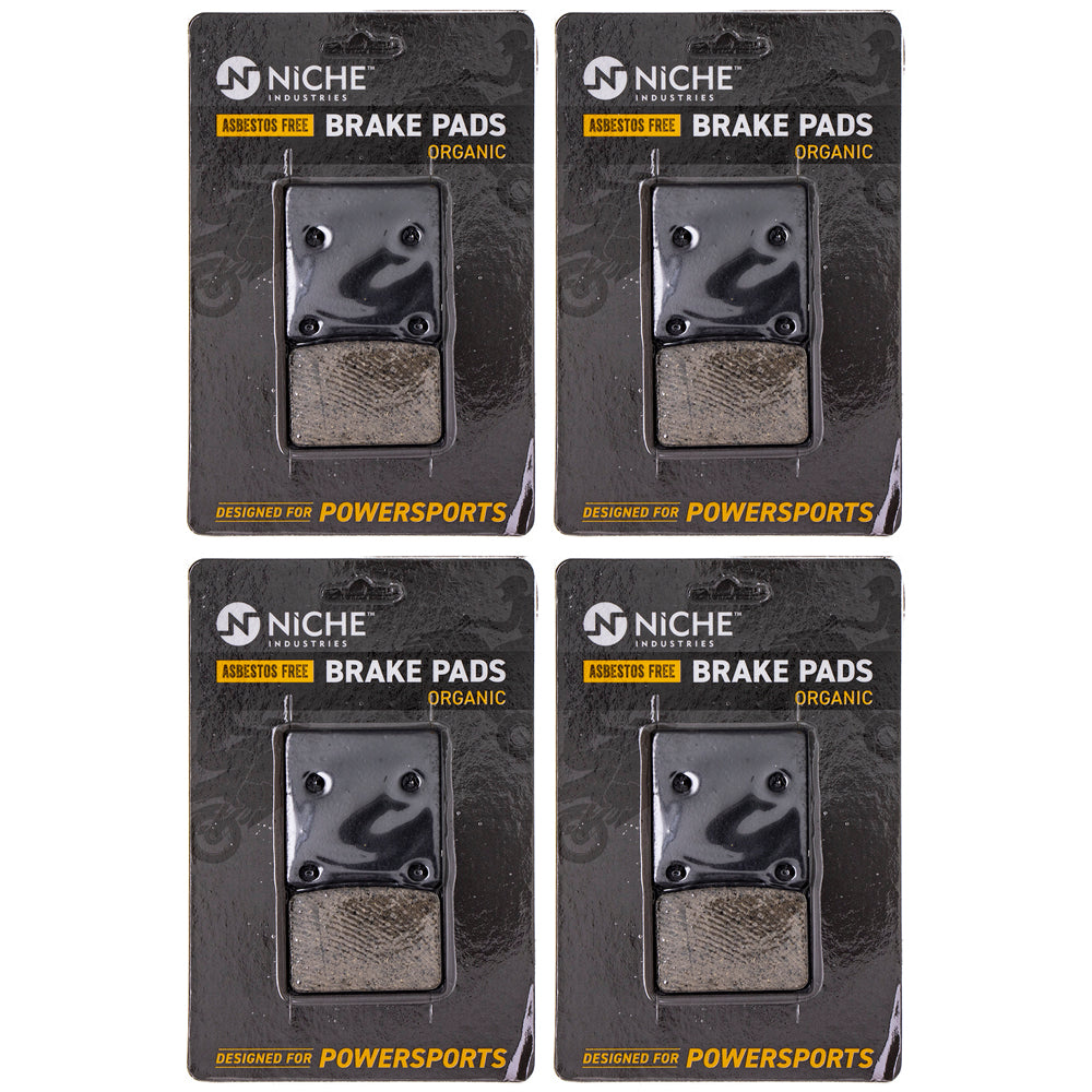 Rear Brake Pads Set 4-Pack for Kawasaki ZRX1200R ZRX1100 Ninja 43082-1200 43082-1257 NICHE 519-KPA2556D