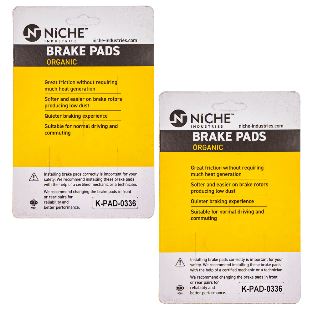 NICHE 519-KPA2558D Rear Brake Pads Set 2-Pack for Suzuki RM85L RM85