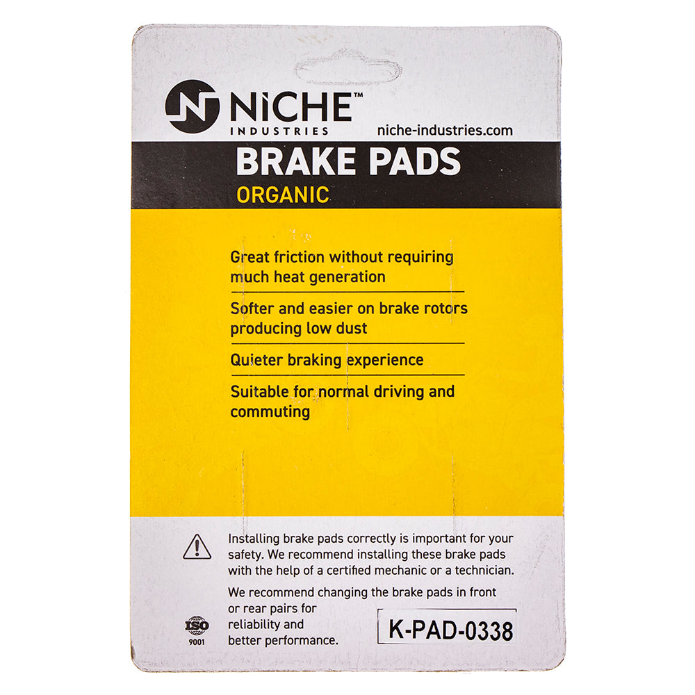 NICHE 519-KPA2550D Front Organic Brake Pad Set for zOTHER Honda