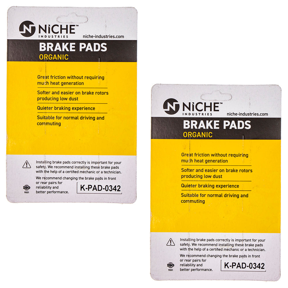NICHE 519-KPA2564D Front Brake Pads Set 2-Pack for Suzuki RF900R