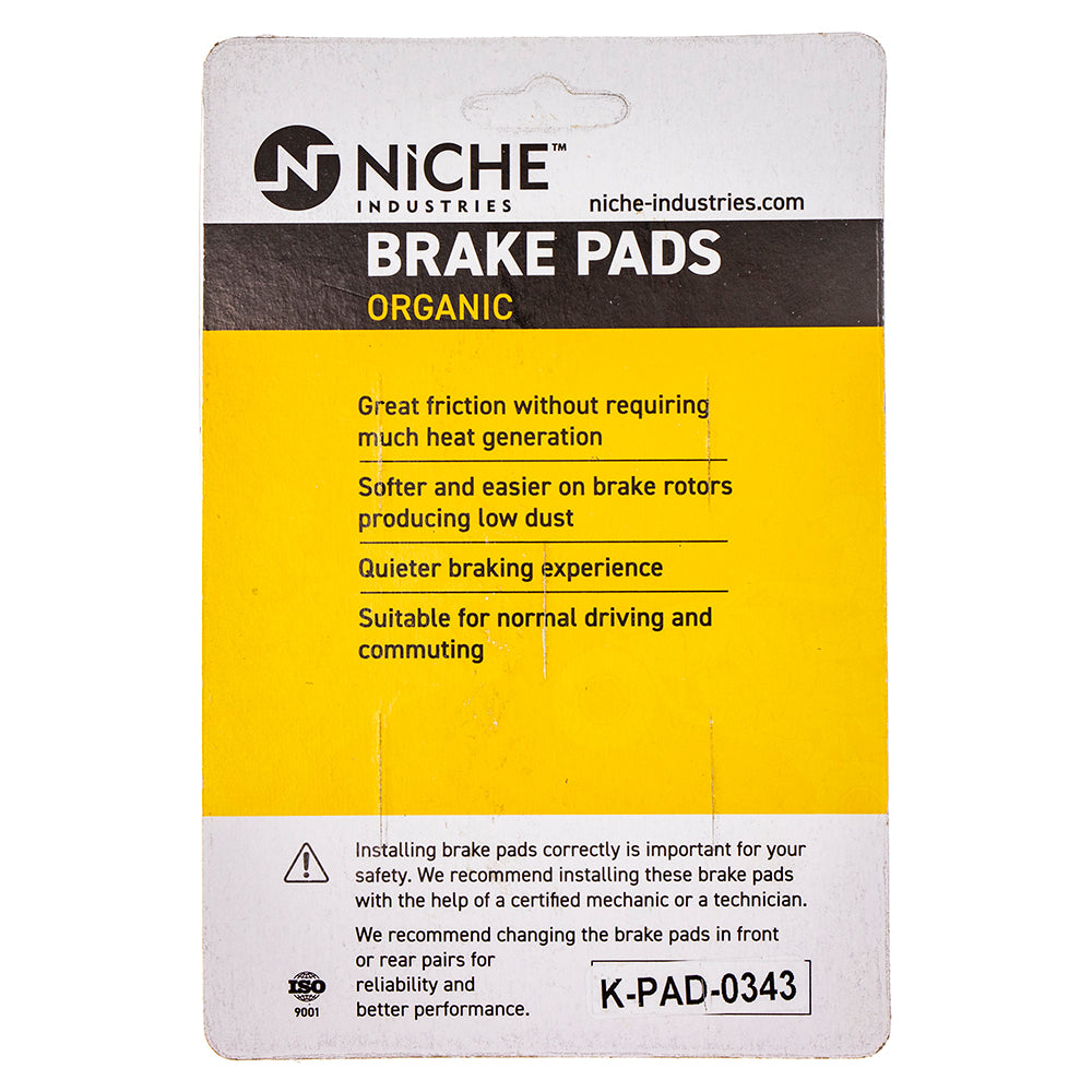 NICHE 519-KPA2565D Front Organic Brake Pad Set for zOTHER Honda