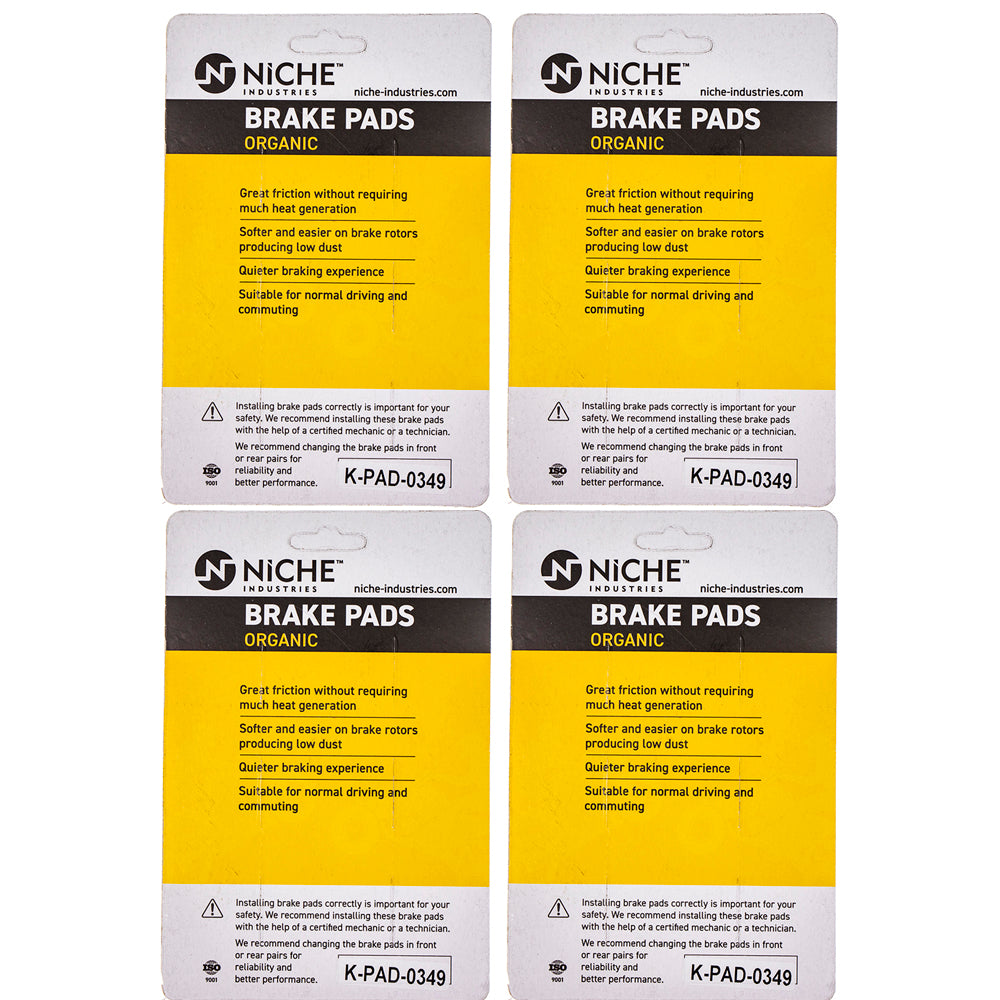 NICHE 519-KPA2561D Front Brake Pads Set 4-Pack for zOTHER Yamaha